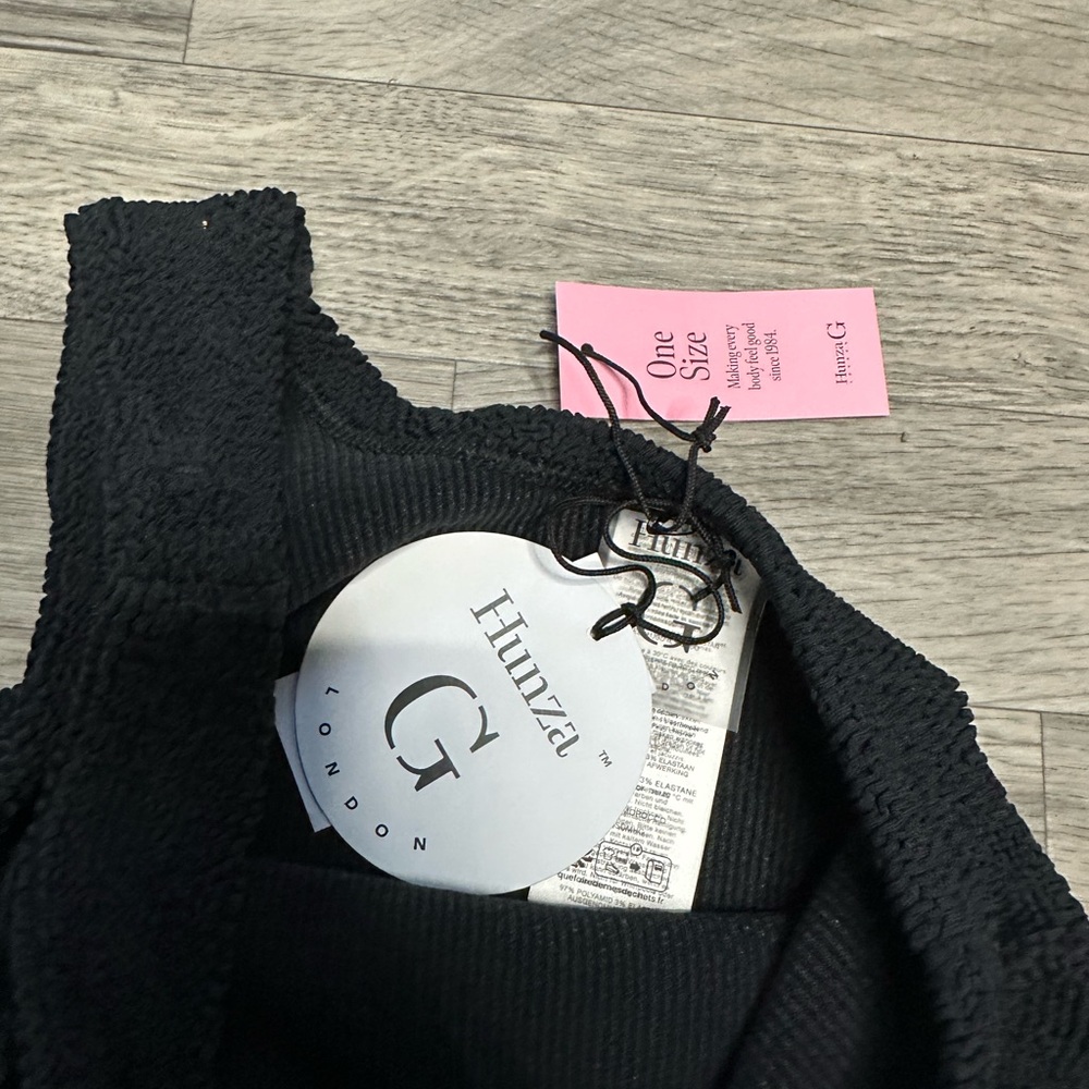NWT Hunza G Nancy Swim One Shoulder One Piece Black - Picture 4 of 5